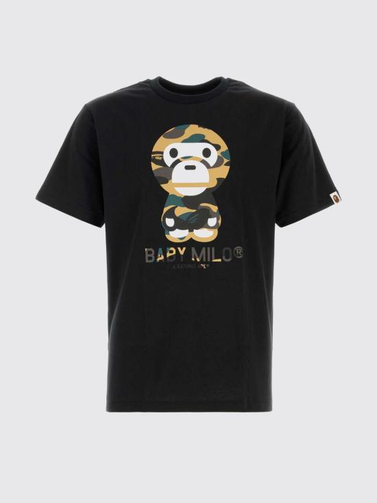 26SS 베이프 반팔 티셔츠 002TEM301006M BLACKXYELLOW - BAPE