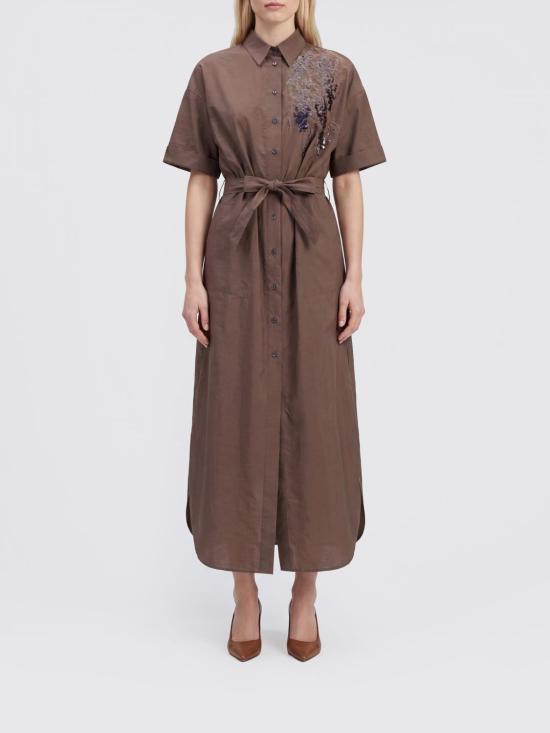 26SS 브루넬로 쿠치넬리 롱 원피스 M0F79A5465 C8589 Brown