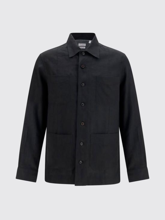 26SS 브루넬로 쿠치넬리 셔츠 MM6840648 C099 Black - BRUNELLO CUCINELLI