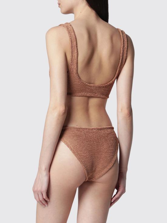 26SS 훈자 지 원피스 수영복 XANDRA METALLIC COCOA Brown - HUNZA G