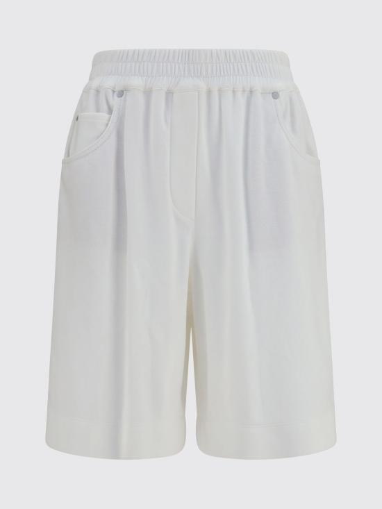 26SS 브루넬로 쿠치넬리 숏팬츠 MG927P9205 C7220 White - BRUNELLO CUCINELLI