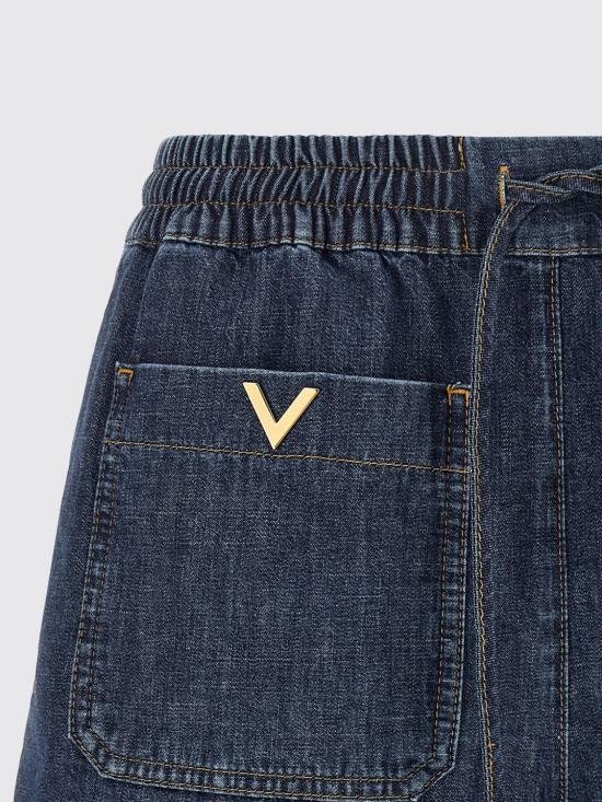 26FW 발렌티노 가라바니 데님 숏팬츠 DD22A9YA 528 Blue - VALENTINO GARAVANI