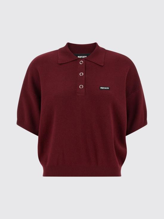26FW 로테이트 폴로 티셔츠 1143042734 2734 Burgundy - ROTATE