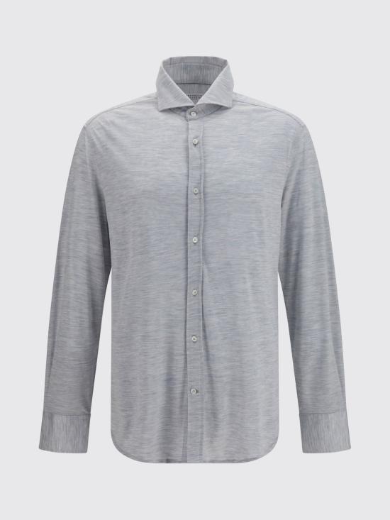26SS 브루넬로 쿠치넬리 프렌치 칼라 셔츠 MD8216686 C570 Pearl - BRUNELLO CUCINELLI