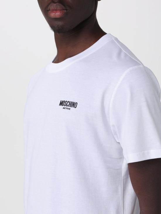 26SS 모스키노 반팔 티셔츠 A07084419 0001 White - MOSCHINO