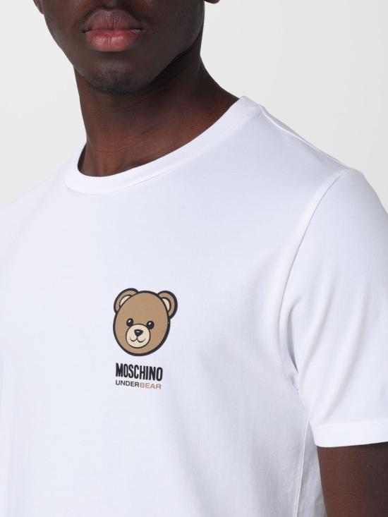 26SS 모스키노 반팔 티셔츠 A07014410 0001 White - MOSCHINO