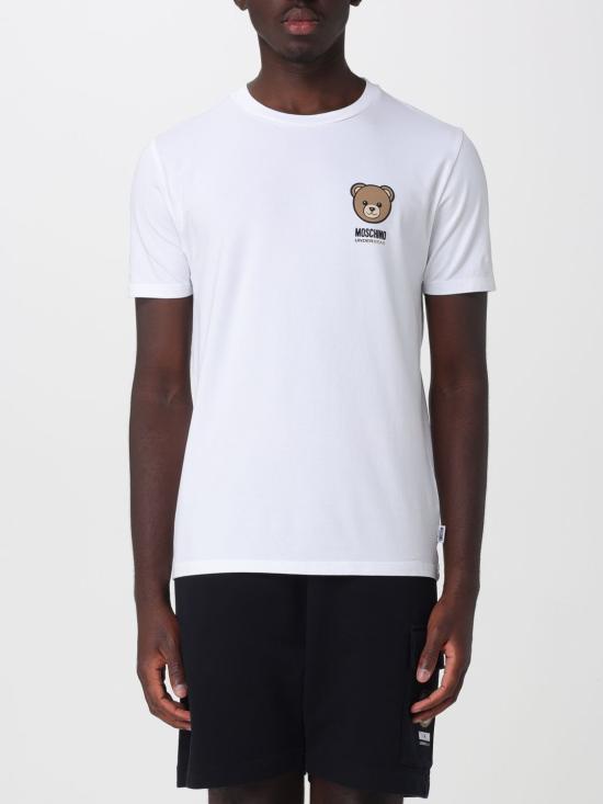 26SS 모스키노 반팔 티셔츠 A07014410 0001 White