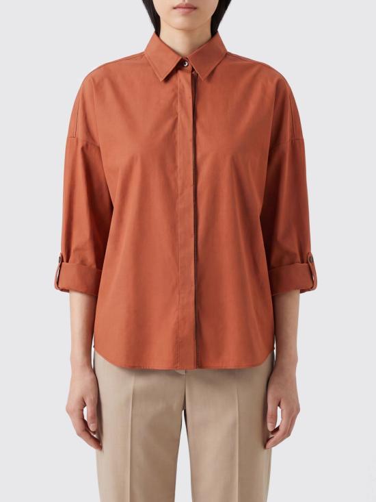 26SS 브루넬로 쿠치넬리 코튼 포플린 셔츠 M0091MA636 C4182 Red