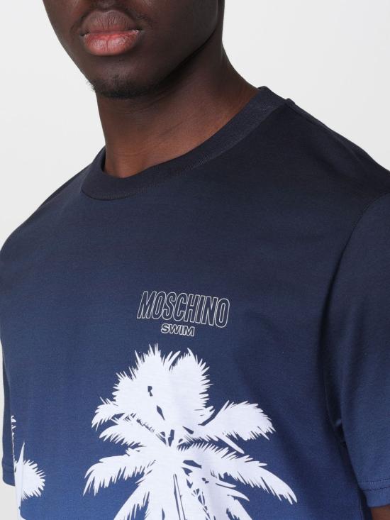 26SS 모스키노 반팔 티셔츠 A07039424 1303 Sky Blue - MOSCHINO