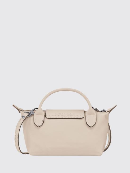 26SS 롱샴 르 플리아쥬 엑스트라 XS 레더 파우치 34205987 555 Yellow Cream - LONGCHAMP