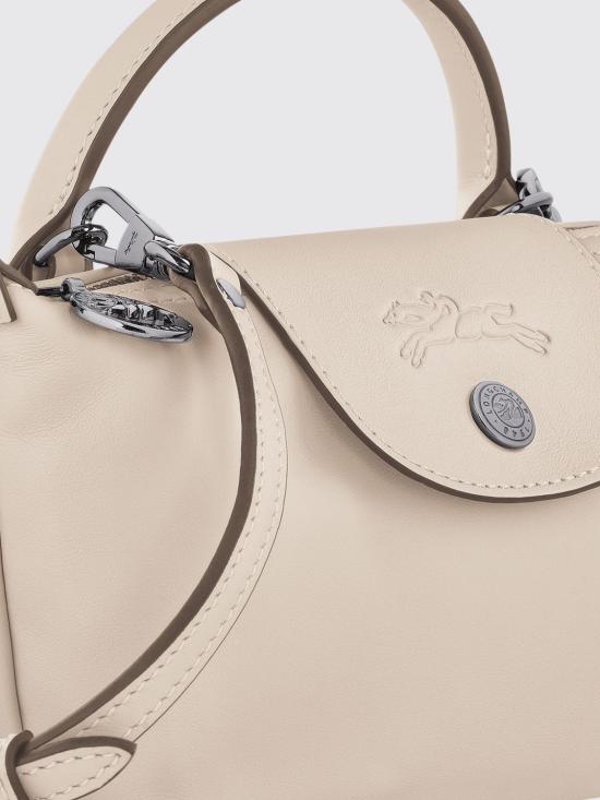 26SS 롱샴 르 플리아쥬 엑스트라 XS 레더 파우치 34205987 555 Yellow Cream - LONGCHAMP