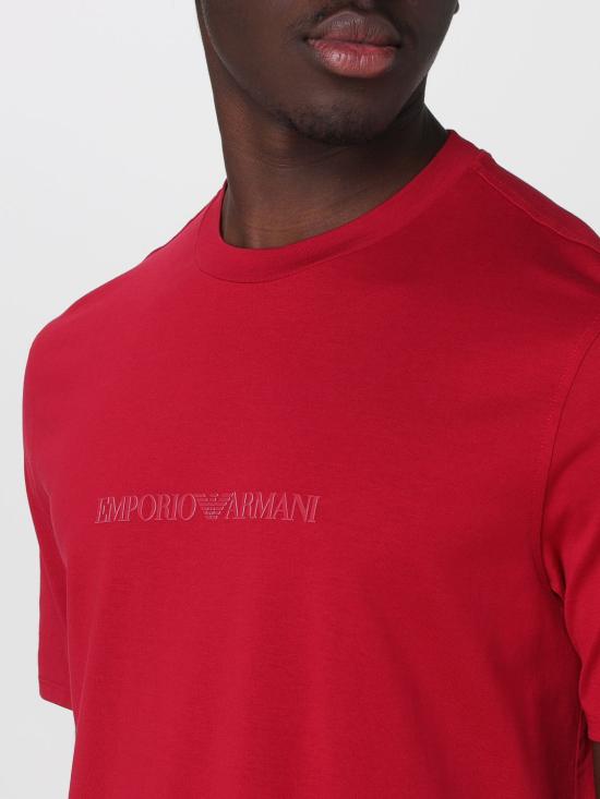26SS 엠포리오 아르마니 반팔 티셔츠 EM004583AF13669 M5150 Red - EMPORIO ARMANI