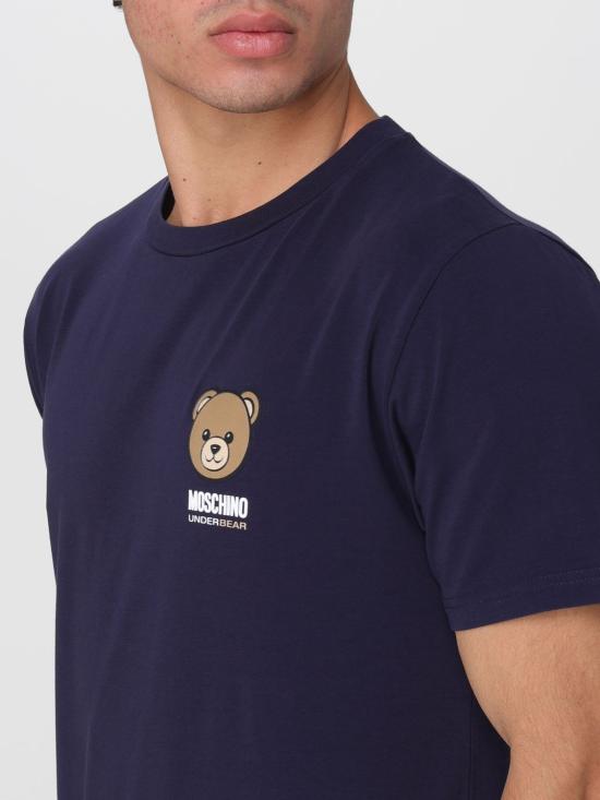 26SS 모스키노 반팔 티셔츠 A07014410 0290 Blue - MOSCHINO