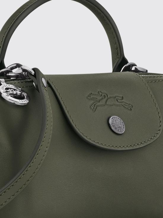 26SS 롱샴 르 플리아쥬 엑스트라 XS 레더 파우치 34205987 549 Military - LONGCHAMP