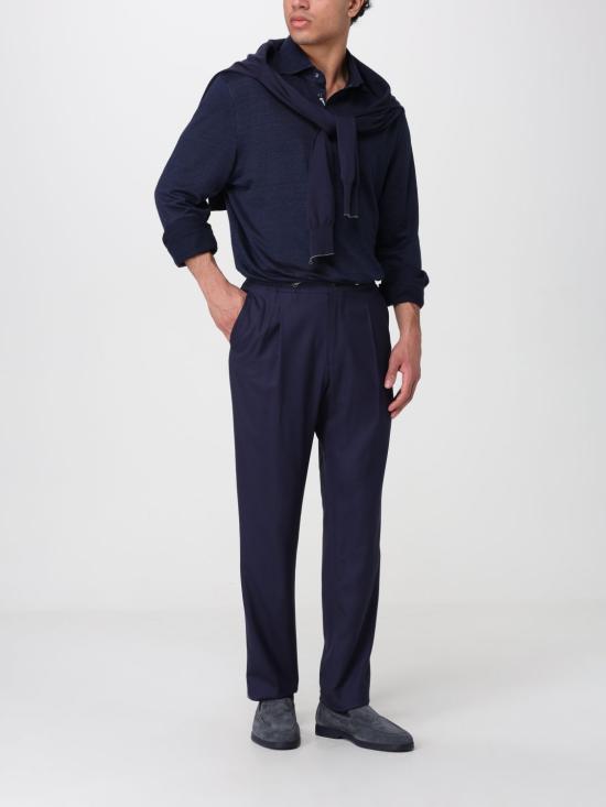 26SS 브루넬로 쿠치넬리 폴로 티셔츠 MR8273914 C006 Blue - BRUNELLO CUCINELLI