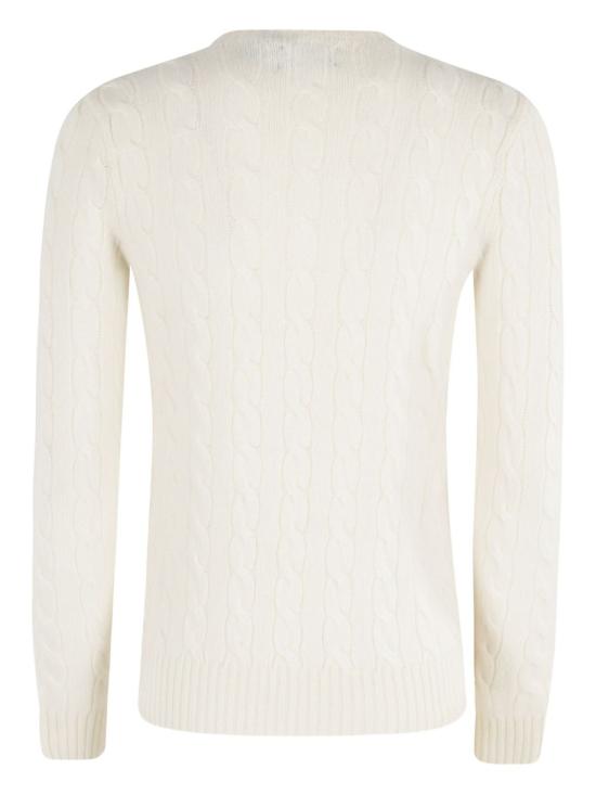 26FW 폴로 랄프로렌 폴로 자수 케이블 니트 스웨터 211971865 001 BIANCO - POLO RALPH LAUREN