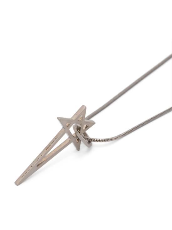 26FW 릭 오웬스 펜타그램 팜 네크리스 RJ0000066MMT 128 ARGENTO - RICK OWENS