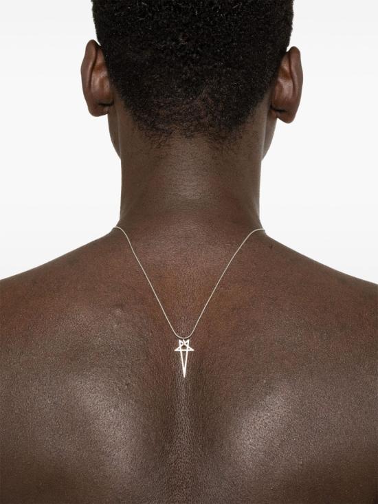 26FW 릭 오웬스 펜타그램 팜 네크리스 RJ0000066MMT 128 ARGENTO - RICK OWENS