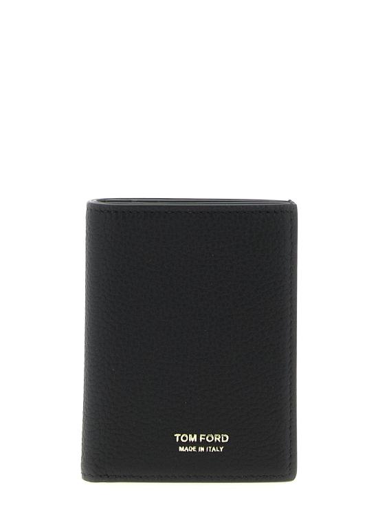 26FW 톰포드 그레인 레더 폴딩 카드 홀더 Y0279LCL158G NAA Nero