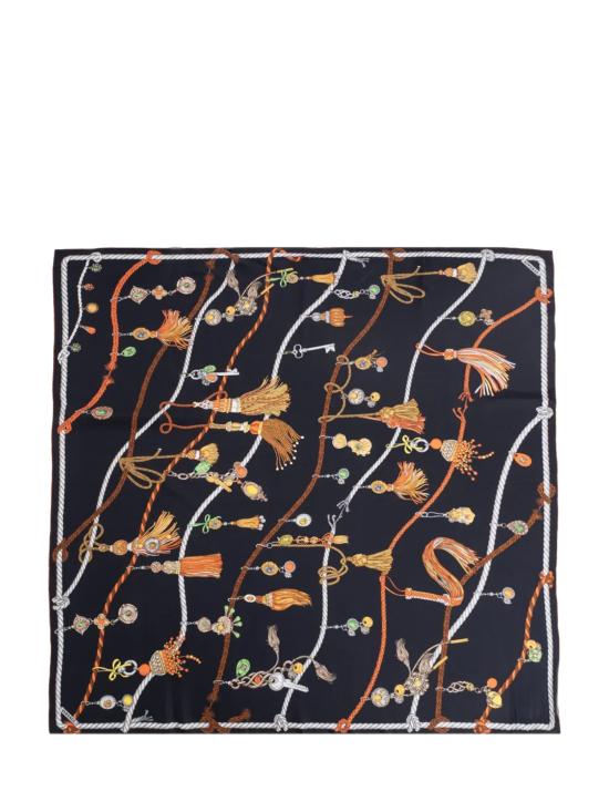 26FW 베르사체 머플러/스카프 10016001A18821 5UK80 DARK NAVY ORANGE BROWN