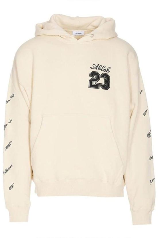  오프화이트 후드 티셔츠 OMBB085S24FLE0110310 BEIGE