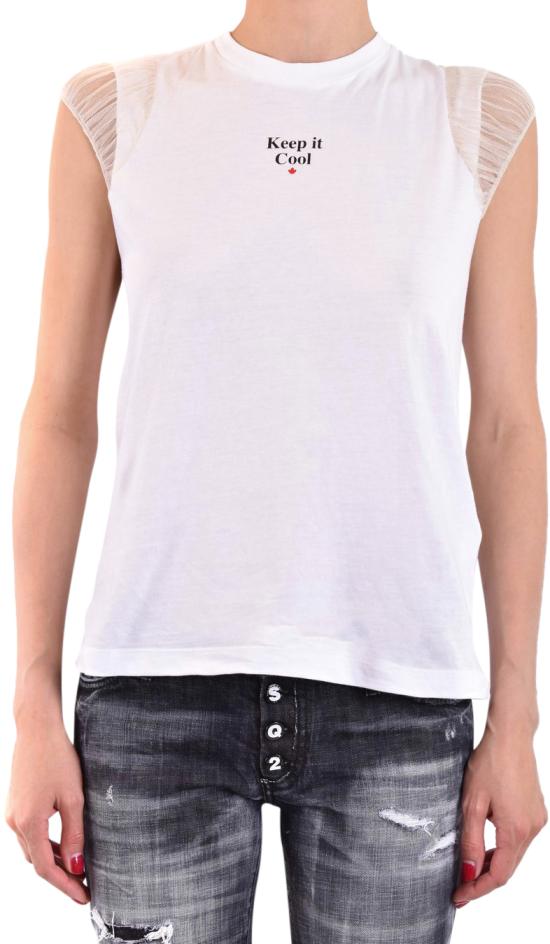  디스퀘어드2 민소매 티셔츠 S72GD0355S21600100 WHITE - DSQUARED2