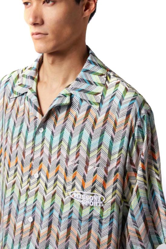  미소니 반팔 셔츠 TS24SJ00BW00RUS01BK DIVERS - MISSONI