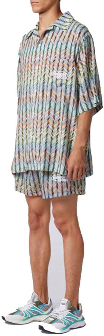  미소니 반팔 셔츠 TS24SJ00BW00RUS01BK DIVERS - MISSONI