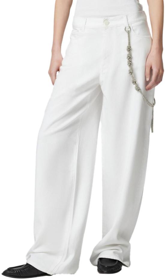 25SS 핑코 스트레이트 팬츠 104601A2DOZ04 WHITE - PINKO