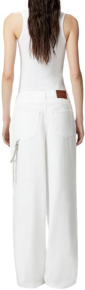 25SS 핑코 스트레이트 팬츠 104601A2DOZ04 WHITE - PINKO