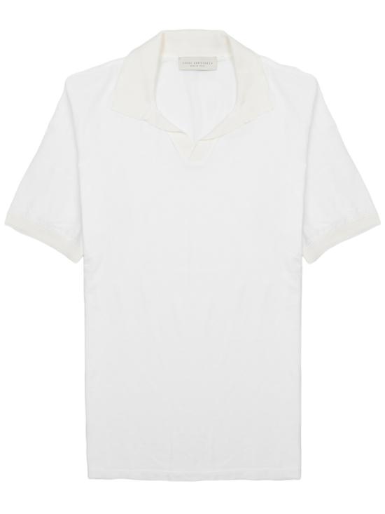 26FW 루이지 젠틸레 폴로 티셔츠 LG1415 01BIANCO WHITE