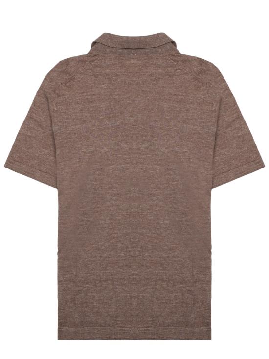 26FW 루이지 젠틸레 폴로 티셔츠 LG1387 14MARRONE BROWN - LUIGI GENTILE