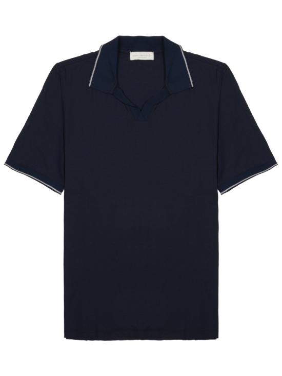 26FW 루이지 젠틸레 폴로 티셔츠 LG1415 90NAVY BLUE