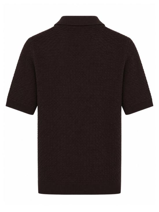 26FW 루이지 젠틸레 폴로 티셔츠 LG1367 15MORO BROWN - LUIGI GENTILE