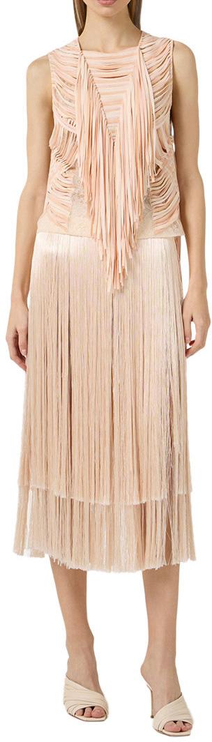 26SS 엘리자베타프랜치 미디 스커트 GO19663E2EA1 BEIGE - ELISABETTA FRANCHI
