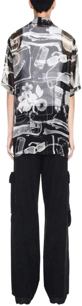 오프화이트 팬츠 OMCF040S24FAB0011000 BLACK - OFF WHITE