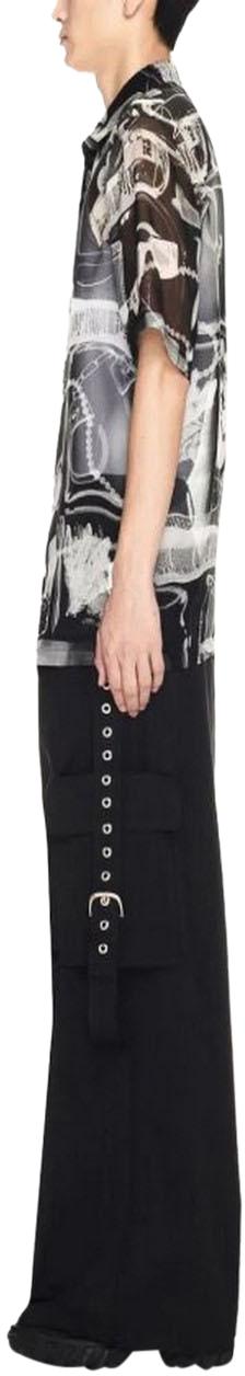  오프화이트 팬츠 OMCF040S24FAB0011000 BLACK - OFF WHITE
