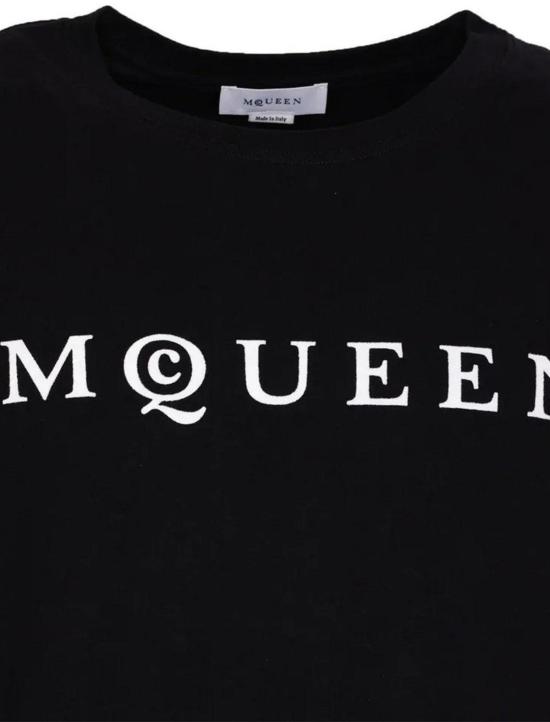  알렉산더 맥퀸 반팔 티셔츠 MN0828420QTADD0520 BLACK - ALEXANDER MCQUEEN