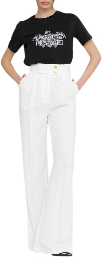 25SS 엘리자베타프랜치 스트레이트 팬츠 PA06451E2COL360 WHITE - ELISABETTA FRANCHI