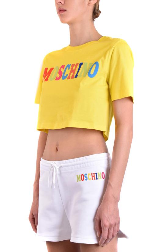  모스키노 반팔 티셔츠 A07055412027 YELLOW - MOSCHINO