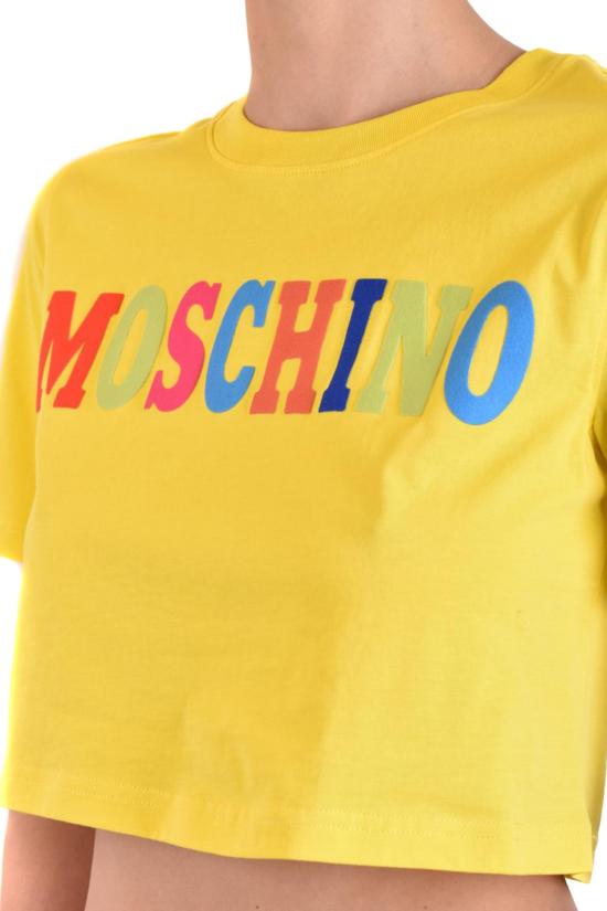  모스키노 반팔 티셔츠 A07055412027 YELLOW - MOSCHINO
