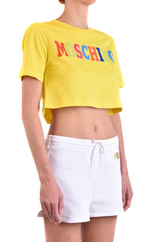  모스키노 반팔 티셔츠 A07055412027 YELLOW - MOSCHINO