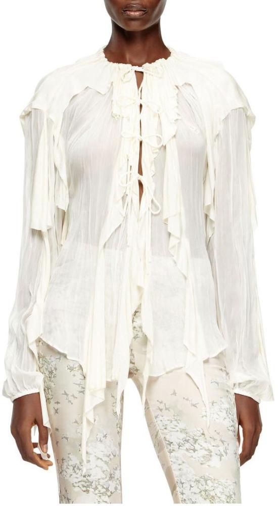 25FW 디젤 탑 A185630KIBL1AM WHITE - DIESEL