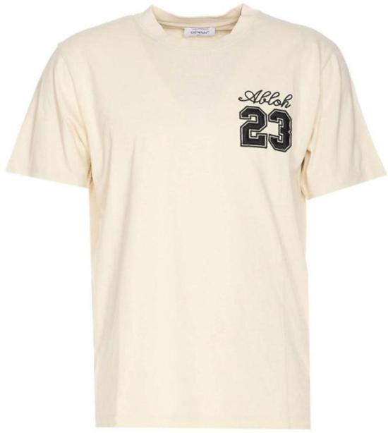  오프화이트 반팔 티셔츠 OMAA027S24JER0050310 BEIGE