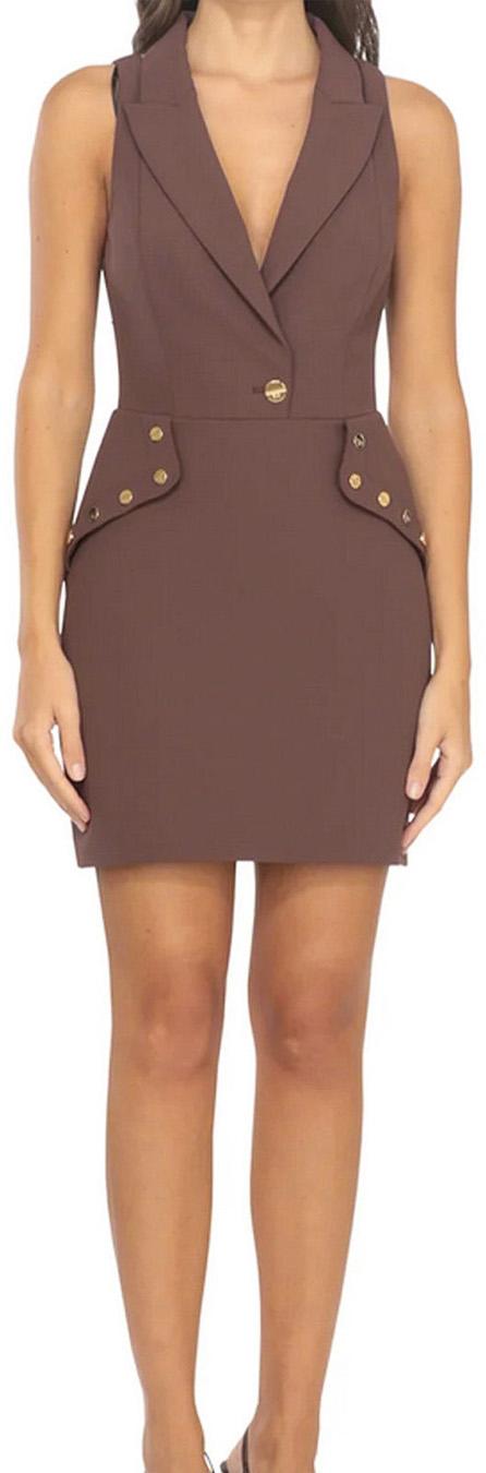 26SS 엘리자베타프랜치 미디 스커트 AB92461E2644 BROWN - ELISABETTA FRANCHI