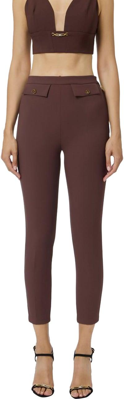 25FW 엘리자베타프랜치 스트레이트 팬츠 PA12056E2EA3 BROWN - ELISABETTA FRANCHI