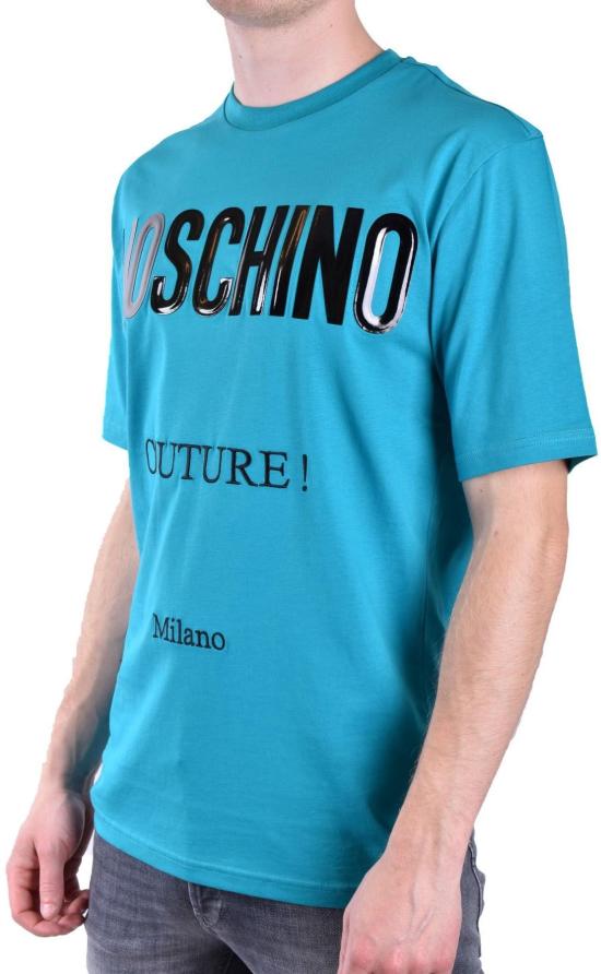  모스키노 반팔 티셔츠 ZZA07211366 BLUE - MOSCHINO