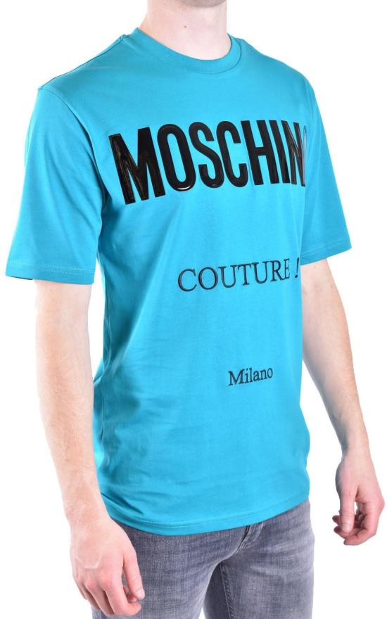  모스키노 반팔 티셔츠 ZZA07211366 BLUE - MOSCHINO