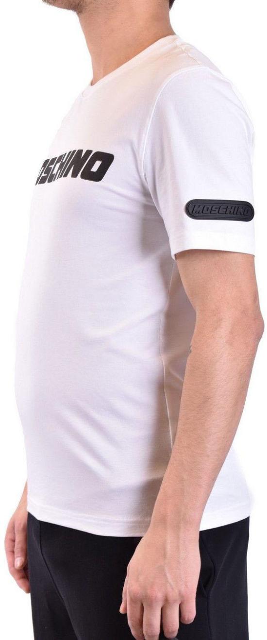  모스키노 반팔 티셔츠 A072902391001 WHITE - MOSCHINO