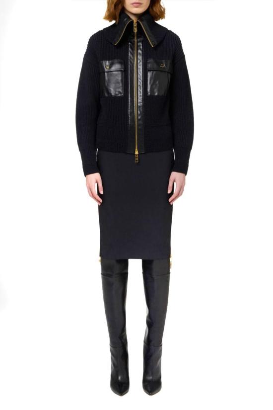  엘리자베타프랜치 미디 스커트 GO04746E2110 BLACK - ELISABETTA FRANCHI